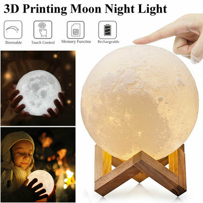 Color Changing Galaxy Moon Lamp