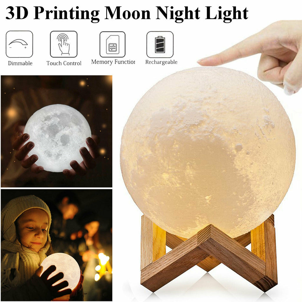 Color Changing Galaxy Moon Lamp