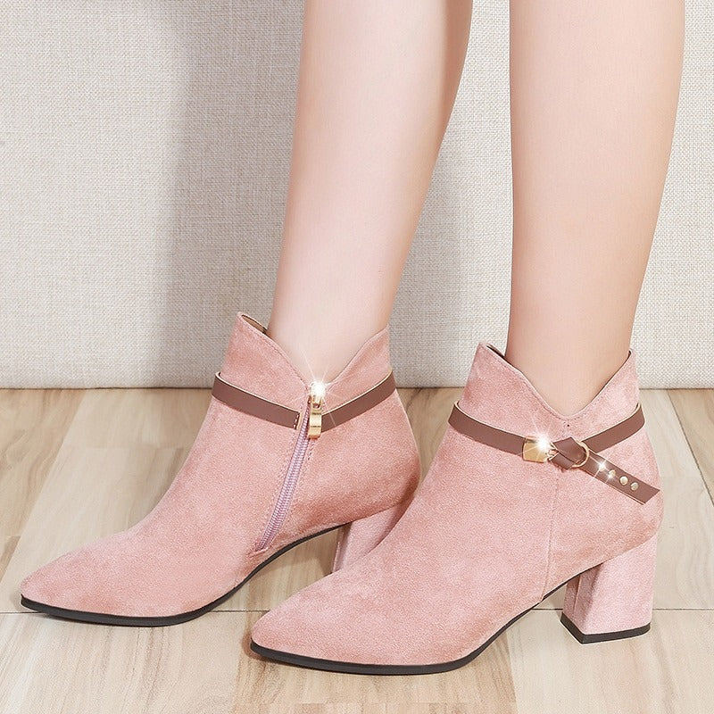 Womens Low Calf Pink Cowboy Boots