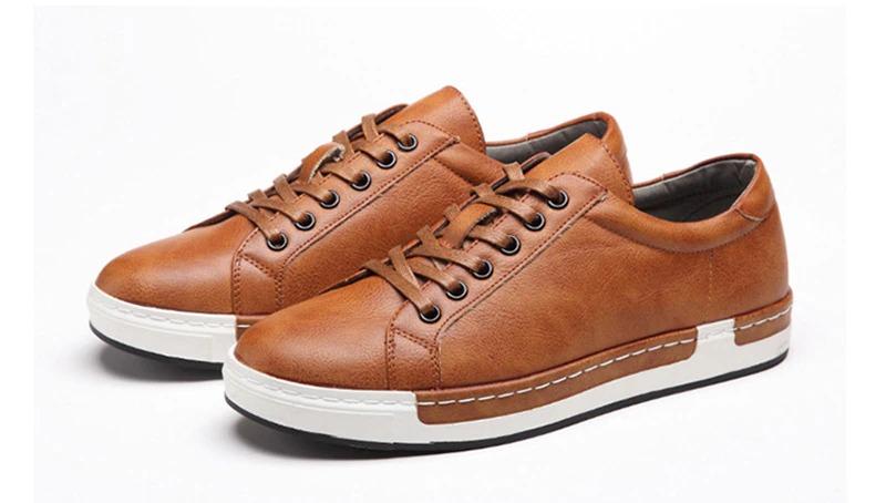Soft Leather Mens Brown Trainers