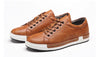 Image of Soft Leather Mens Brown Trainers