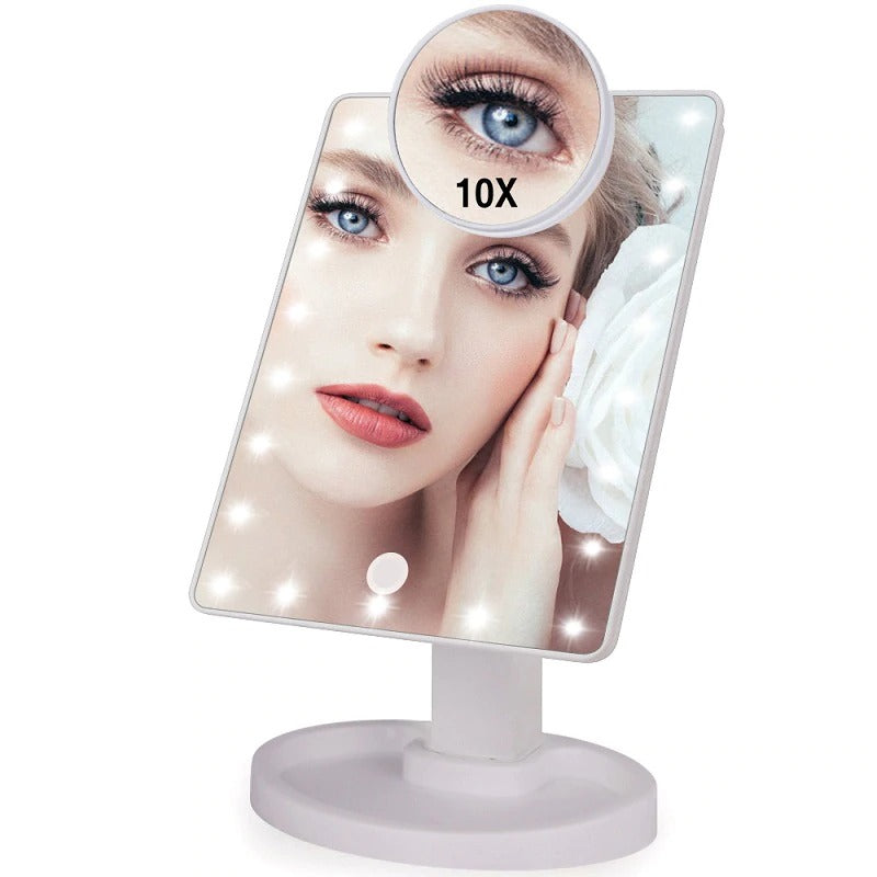 22 LED Lights Touch Screen Makeup Vanity Mirror With Lights 1X 10X