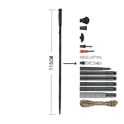 Multifunction Foldable Trekking Pole Tactical Baton