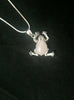 Image of Rose Quartz Frog Necklace Gemstone Pendant