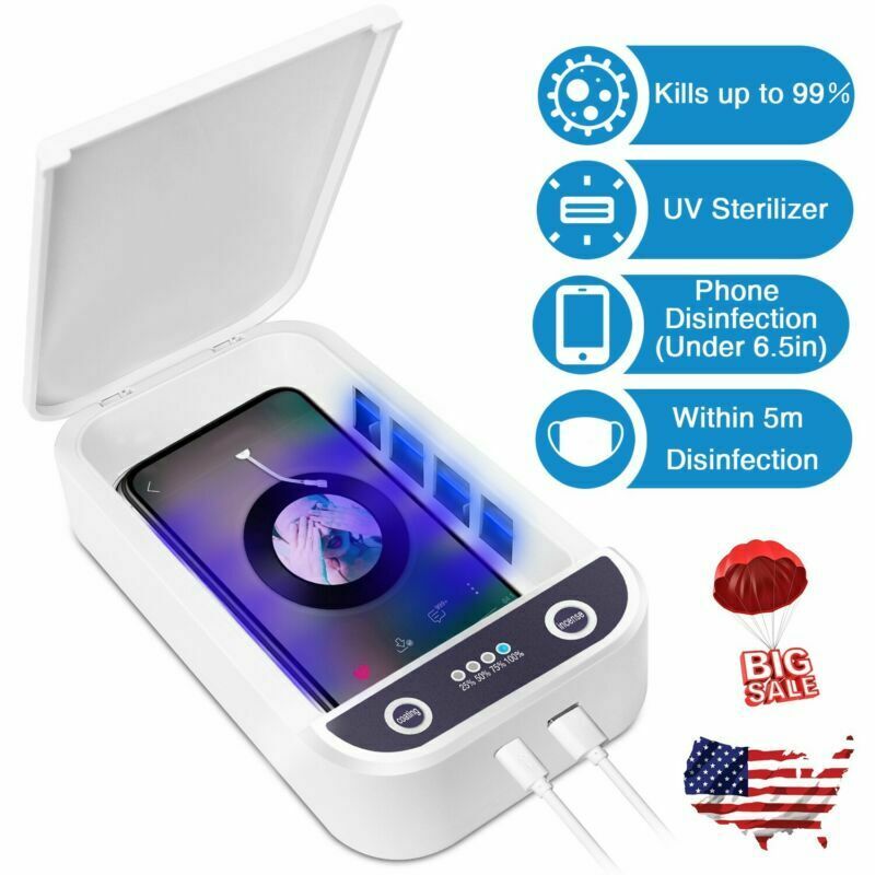 UV Light Sterilizer Box UV Light Cell phone Disinfection Box Cleaner USB