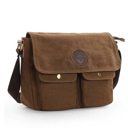 Vintage Canvas 14" Laptop Messenger Bags Mens Canvas Messenger Bag