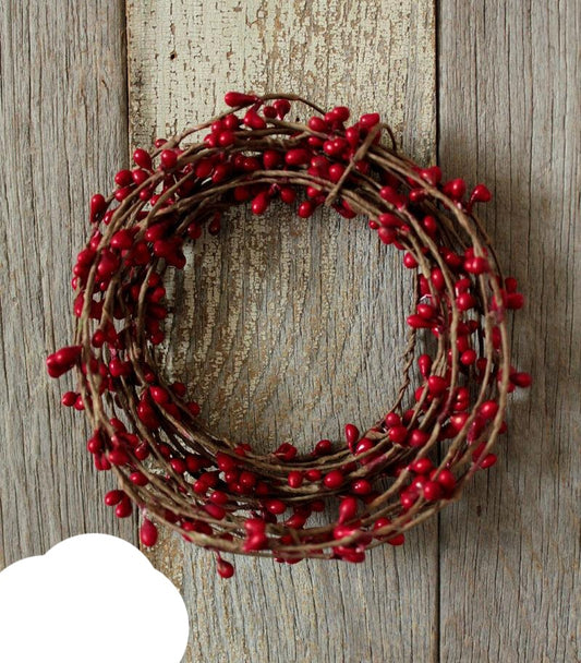 Primitive Red Berry Wreath