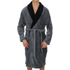 Image of Mens robe shawl Collar Super Soft Bathrobe Heavy Weighted