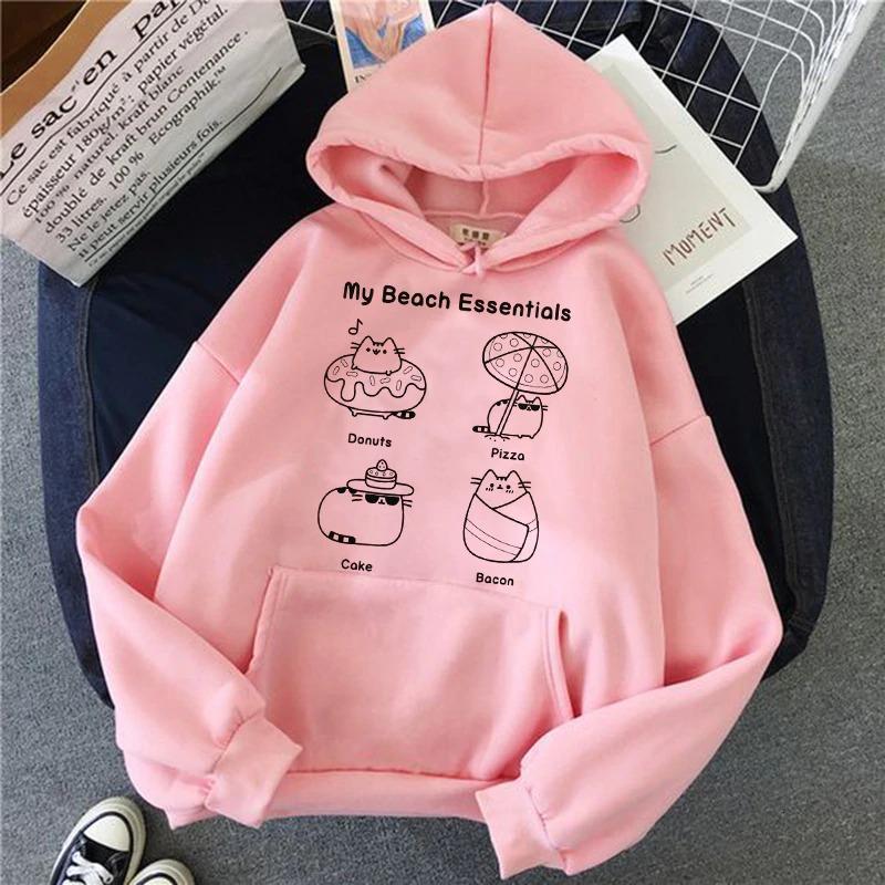 The Cat Pink Hoodie for Women