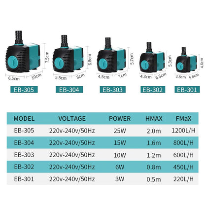 60W Ultraquiet Water Submersible Pump Fountain Pump