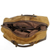 Image of Waxed Canvas Leather Weekender Bag Waterproof Travel Duffels