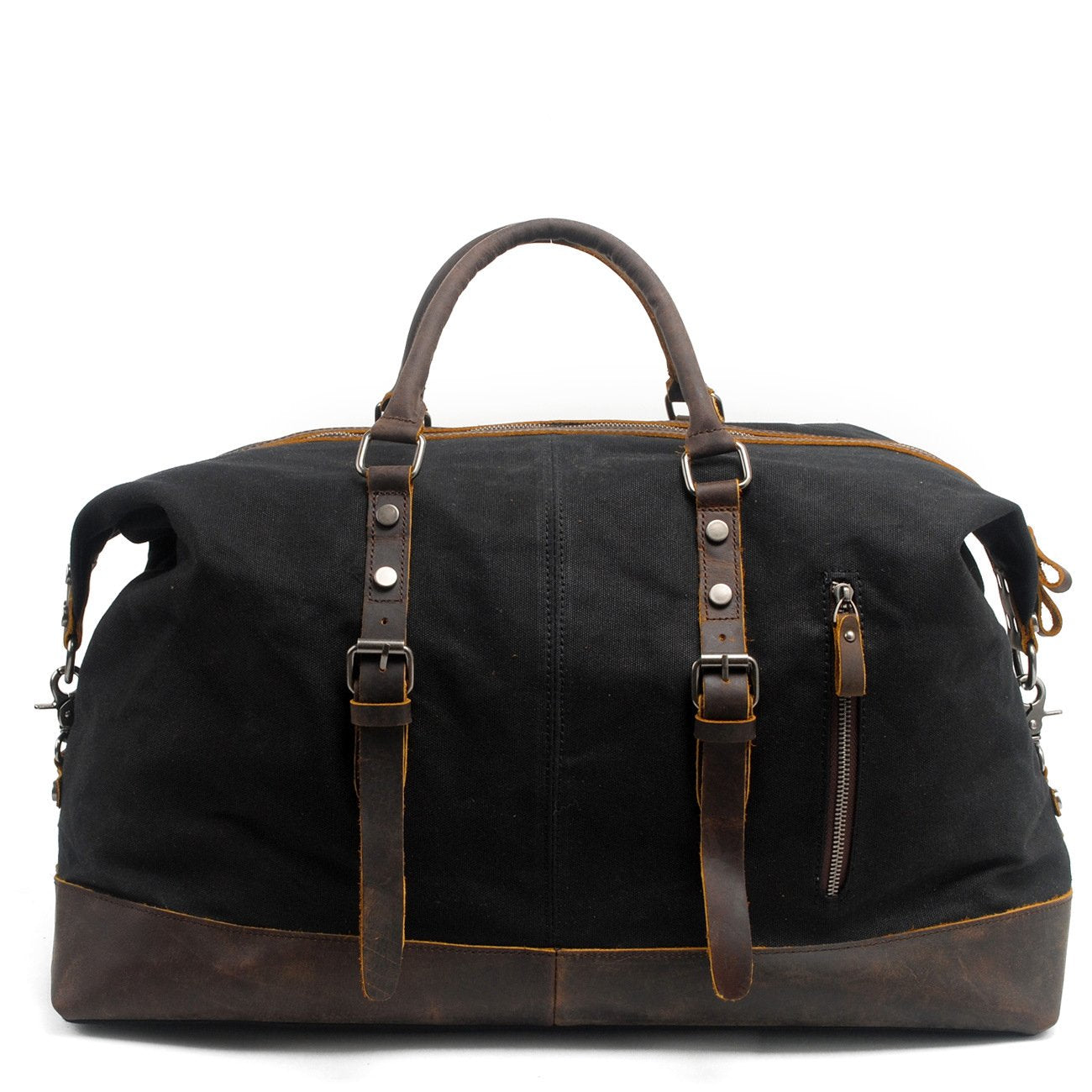 Waxed Canvas Leather Weekender Bag Waterproof Travel Duffels