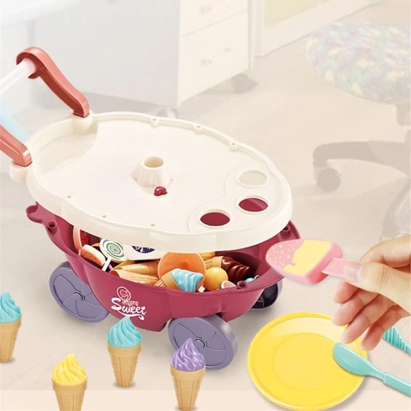 30 Pcs Ice Cream Cart Toy Candy Trolley