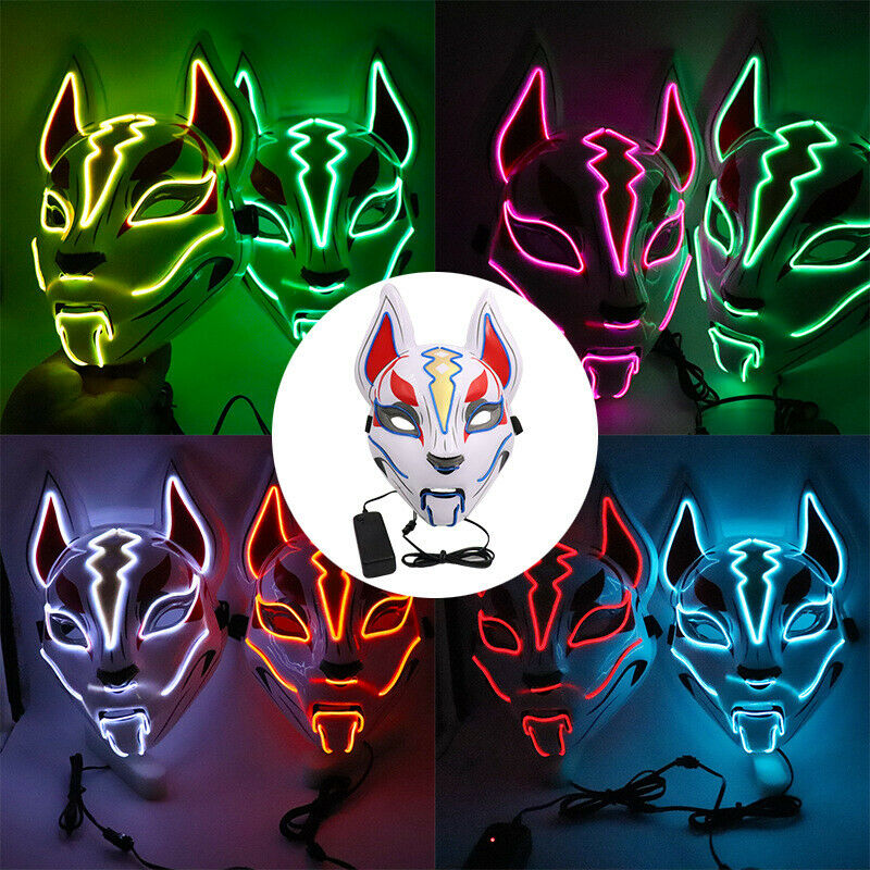 Fox Drift LED Halloween Mask Light Mask for Party