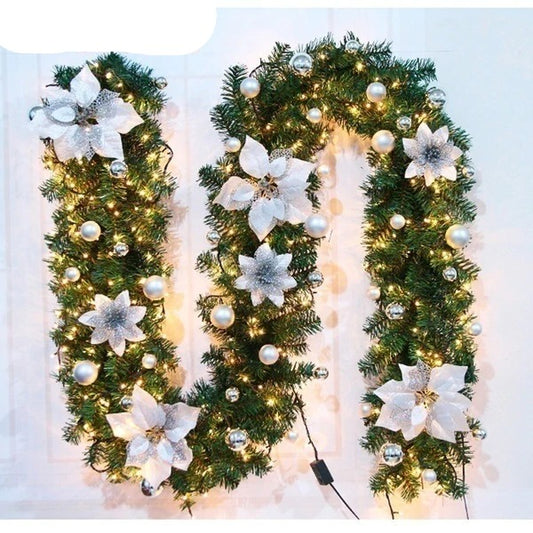 2.7M Pre Lit Christmas Garland