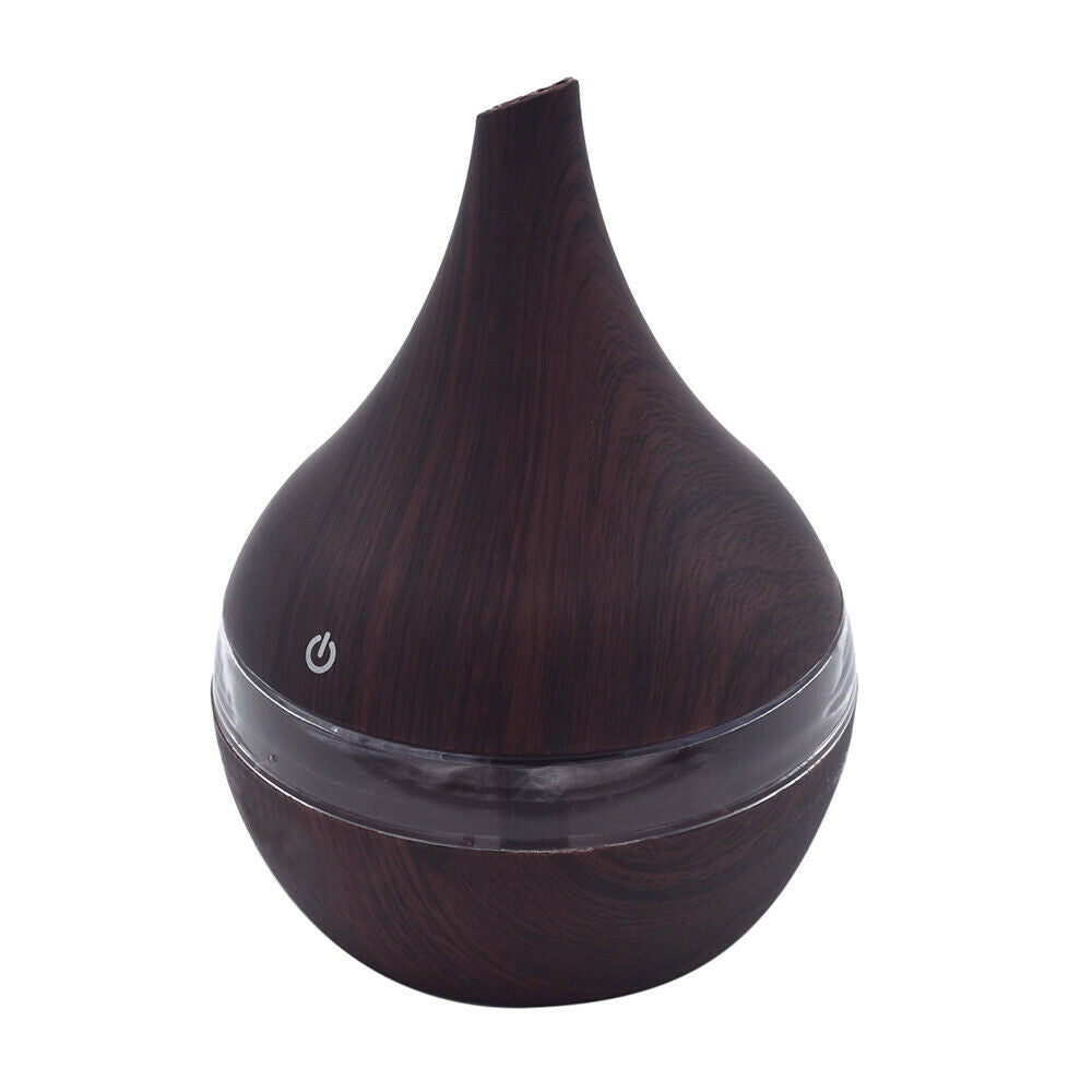300 ml Wood Grain Vase Style Essential Oil Diffuser Light Wood Grained