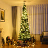 Image of 8Ft PVC Artificial Slim Christmas Tree w/Stand