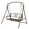 Image of Metal Porch Frame Swing Frame Double Swing Bench