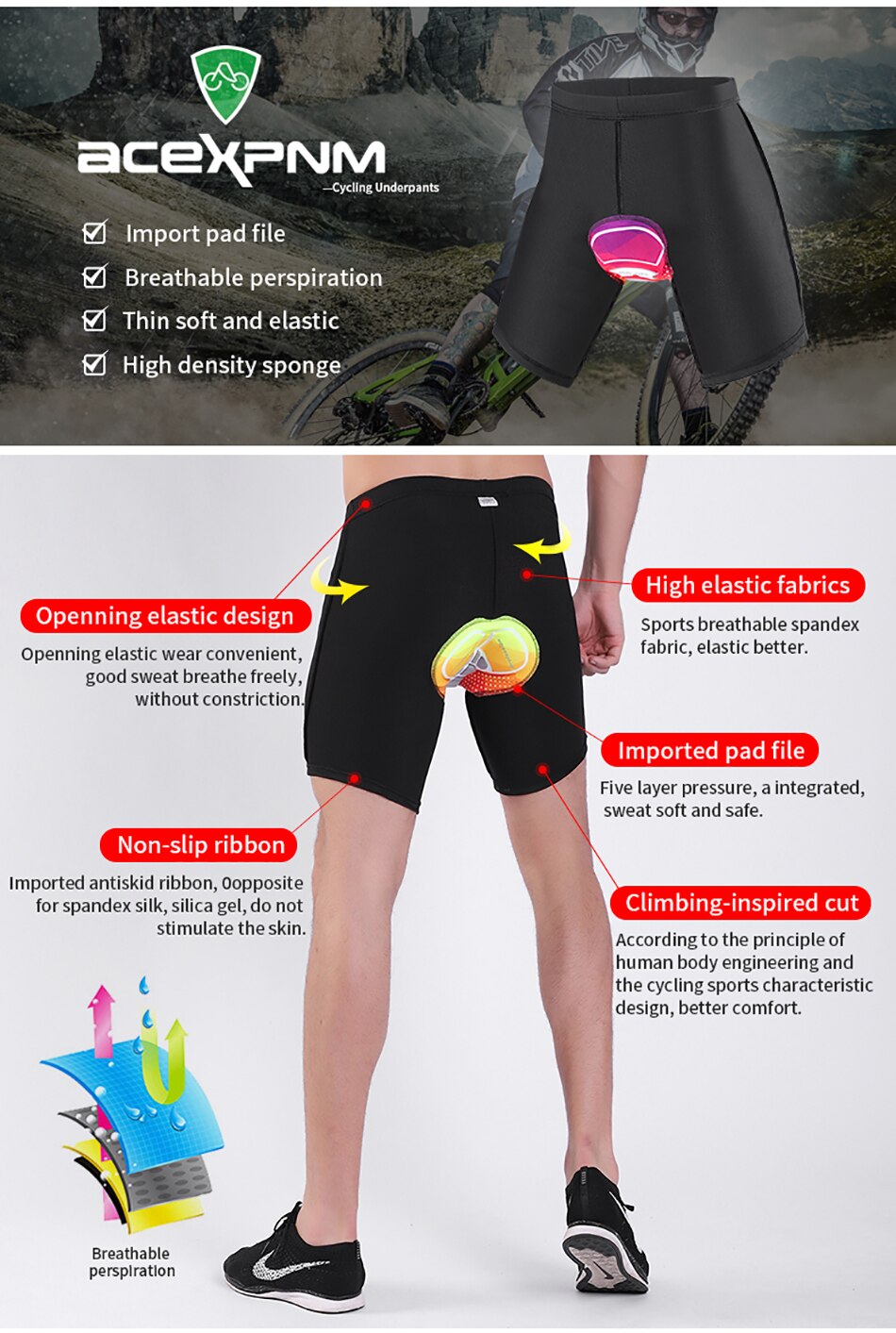 Cycling Shorts - Gel Padded Woman Cycling Underwear