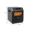 Image of Portable Electric Infrared Space Heater 1500W 12H Timer Remote Control Indoor