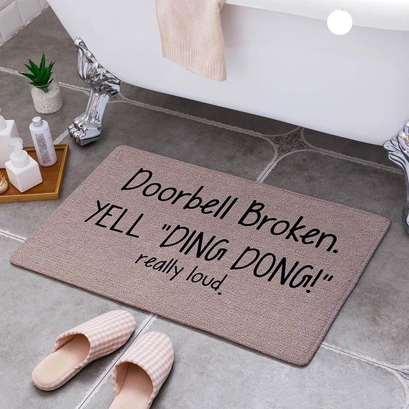 Heavy Duty Door Mat (Black/Mink, 850 x 600 mm)