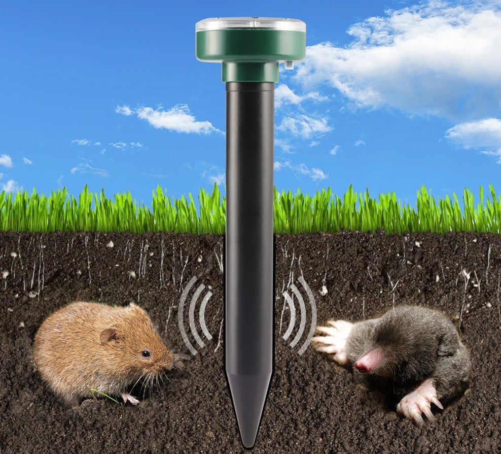 4pcs Solar Powered Ultrasonic Sonic Mouse Repellent Mole Pest Rodent Repeller