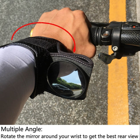 360 Rotate Arm Cycling Wrist Mirror Strap Rear View