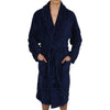 Image of Mens robe shawl Collar Super Soft Bathrobe Heavy Weighted