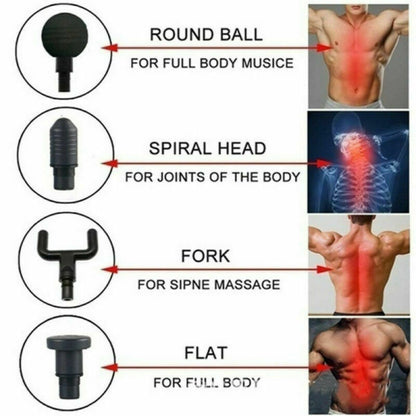 6 Speed Massage Gun Deep Tissue Percussion Massager Muscle Vibrating Relaxing