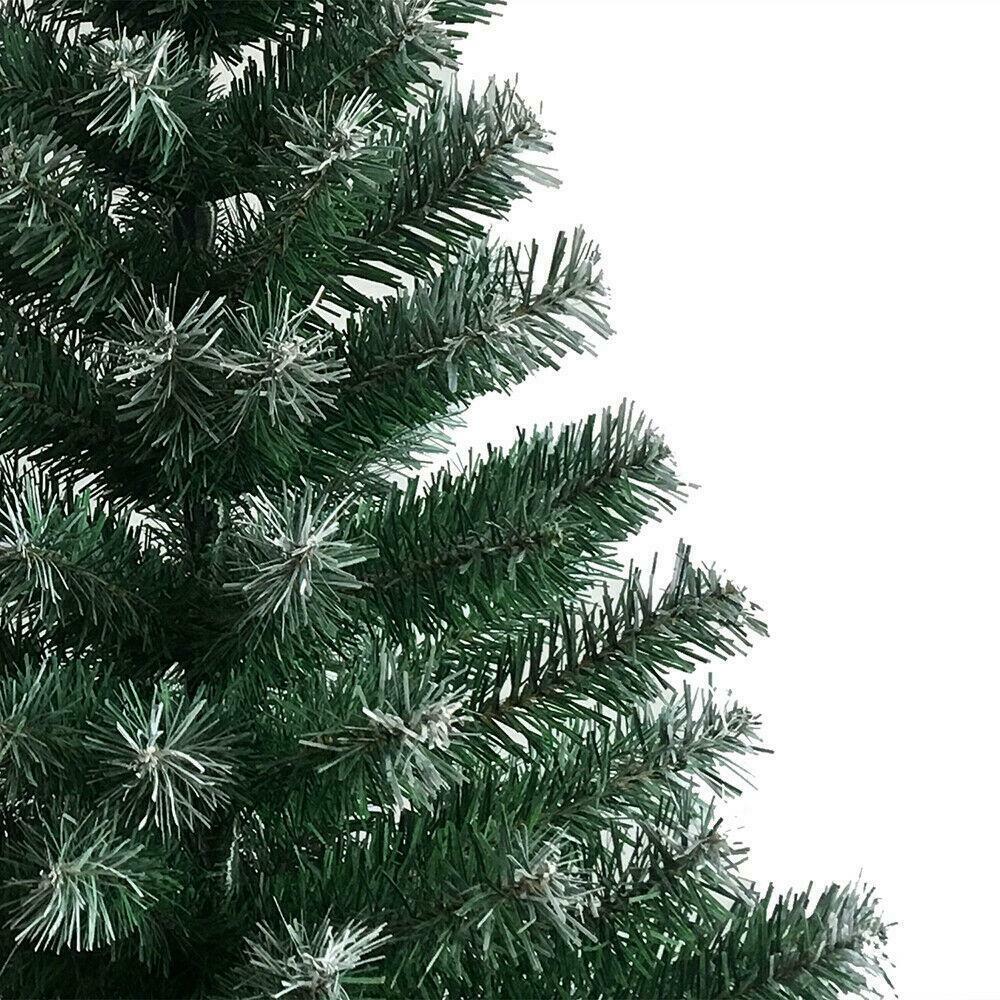 6FT Artificial Christmas Tree Green White Fir tree w Base Home Decor