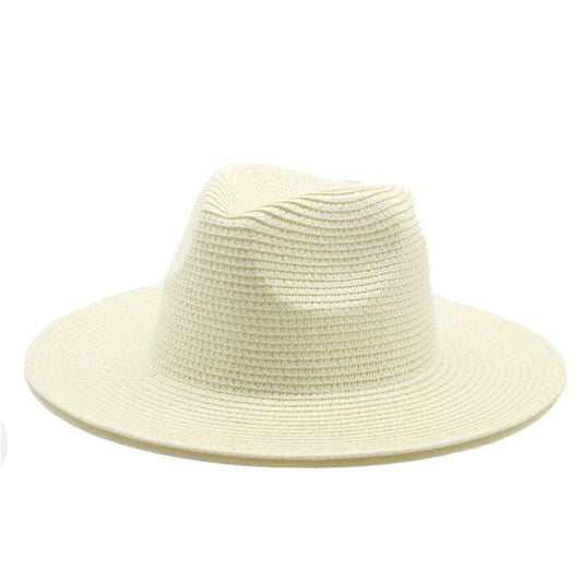 Summer Solid Sun Protective Straw Hats for Men