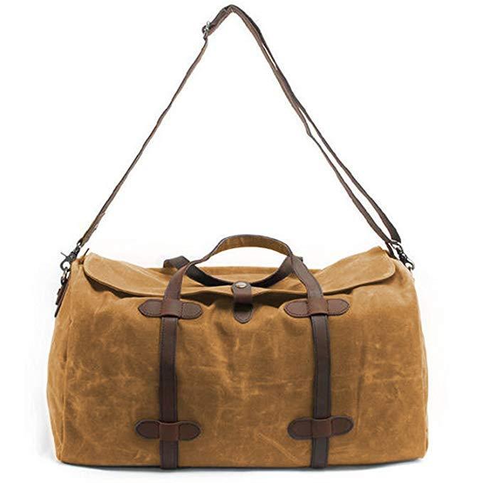 Waterproof Waxed Canvas Duffel Handbag Weekend Bag