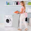 Image of 75 L Grey Laundry Basket with Extended Handle