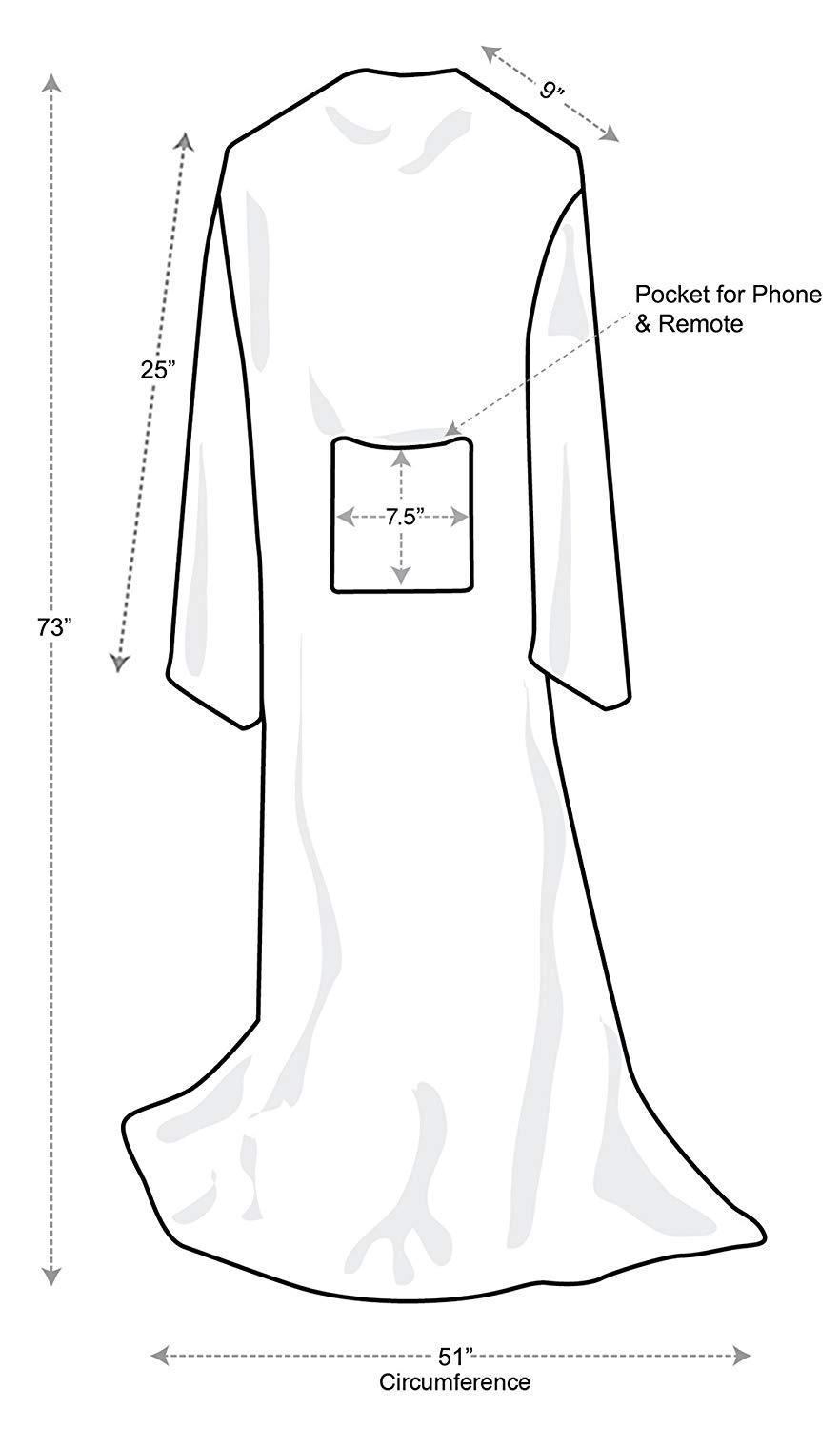 Sleeve Wearable Blanket with Pocket