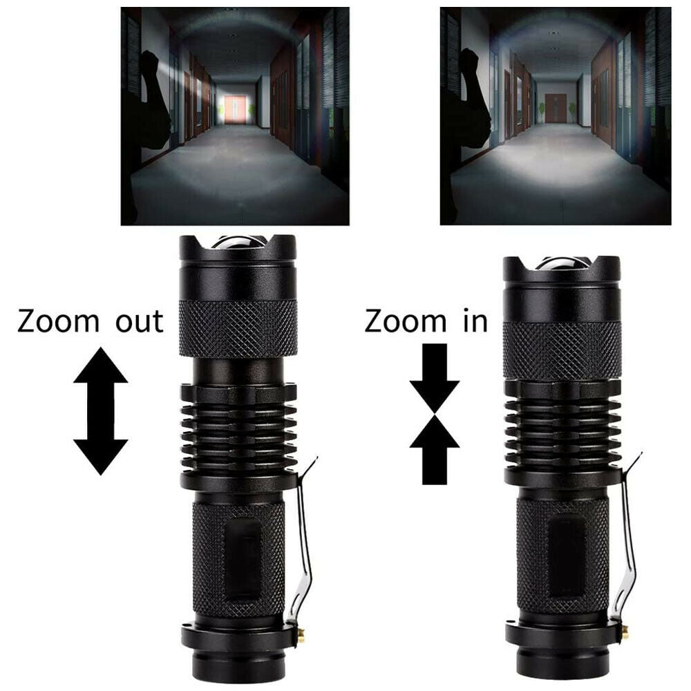 Military Tactical Flashlight Torch CREE XML T6 Zoomable Led