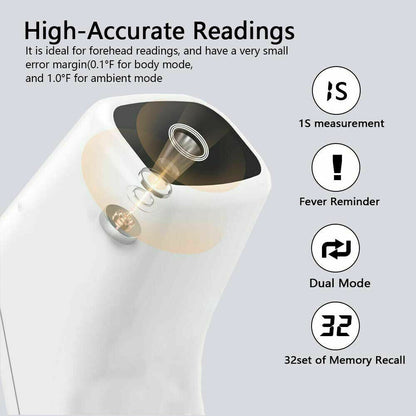 In Stock Touch Free Infrared Forehead Thermometer - For Adults and Kids