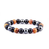 Image of Natural Black Obsidian Hematite Tiger Eye Beads Bracelets