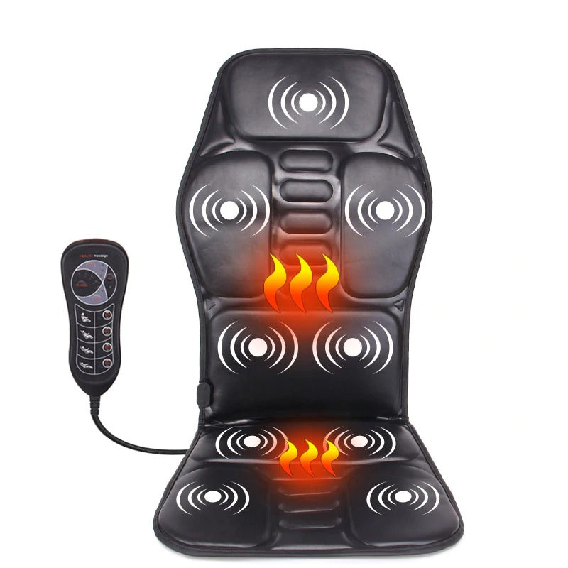 Massage Seat Chair Electric Portable Heating Vibrating Back Massager Chair In Cussion Car Home