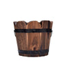 Image of Retro Wooden Barrel Planter