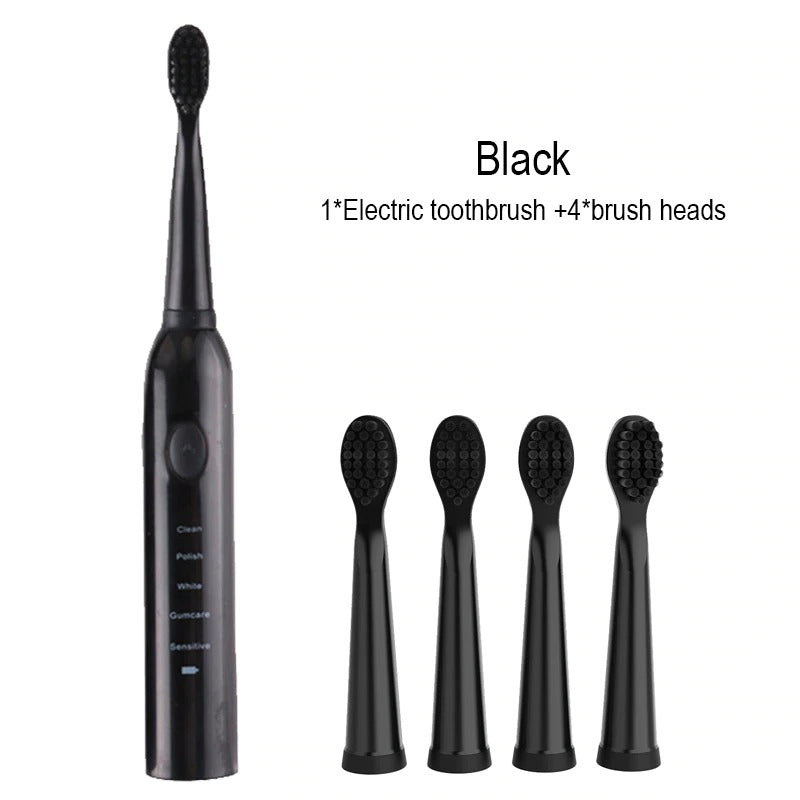 Rechargeable Sonic Electric Toothbrush with Replacement Heads