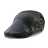Image of Leather Hats for Men Retro Style Cap