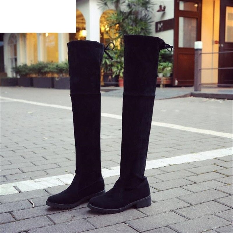 Sexy boots Over-knee flat boots