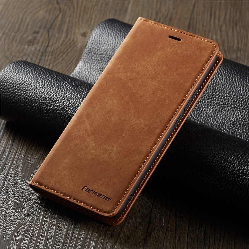 Luxury Magnet iPhone 11/Pro/Pro Max Leather Wallet Max Card Case