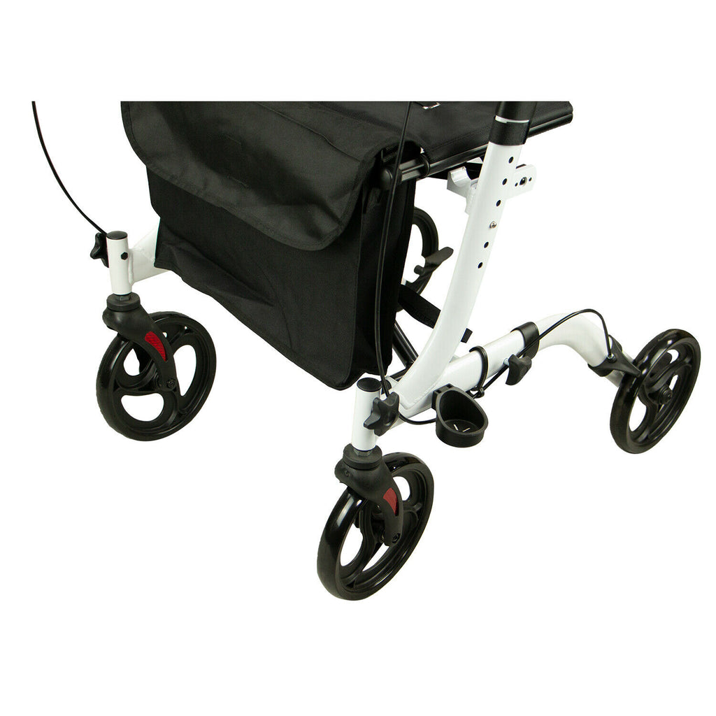 2 in 1 Adjustable Standing Upright Rollator Walker and Transit Chair