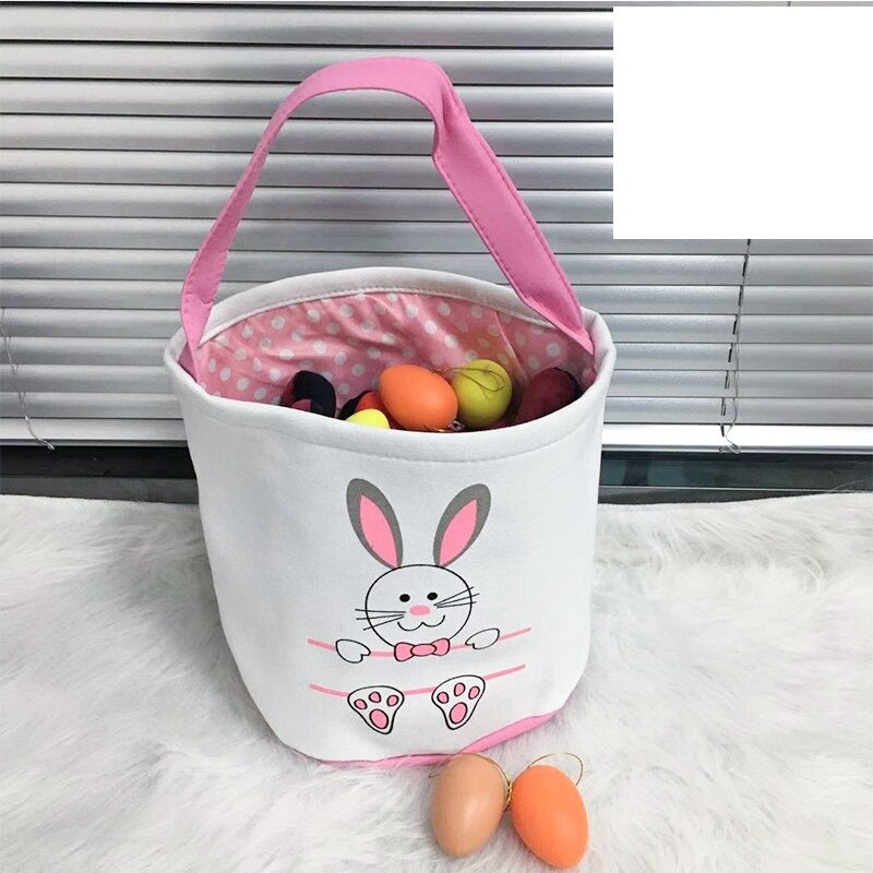 Bunny Easter Baskets for Kids Egg Tote Bag