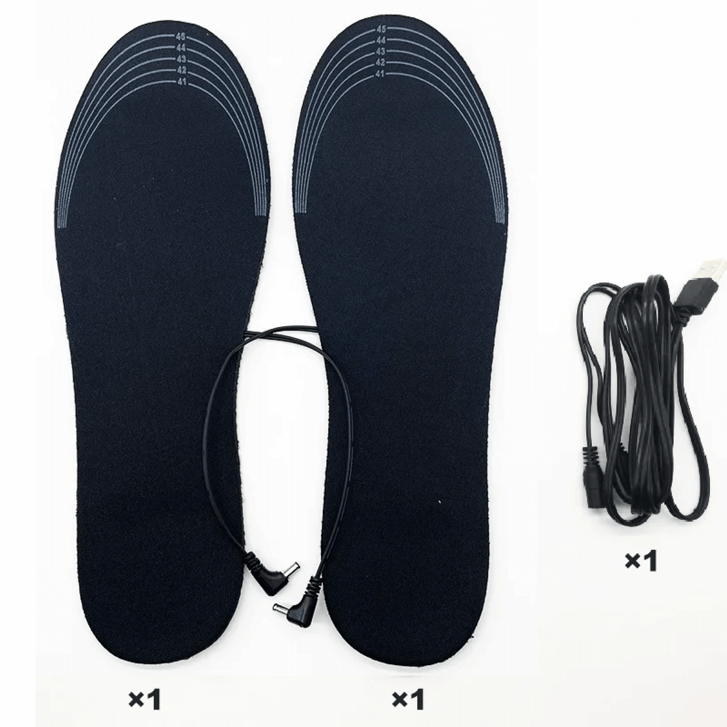 Heated Shoe Foot Insoles Inserts Thermal Rechargeable Footbed for Shoes and Boots