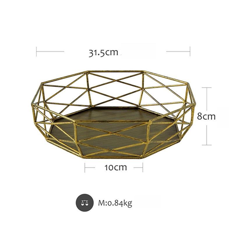 Geometric Wrought Iron Gold/Sliver Cake Stand for Wedding - Balma Home