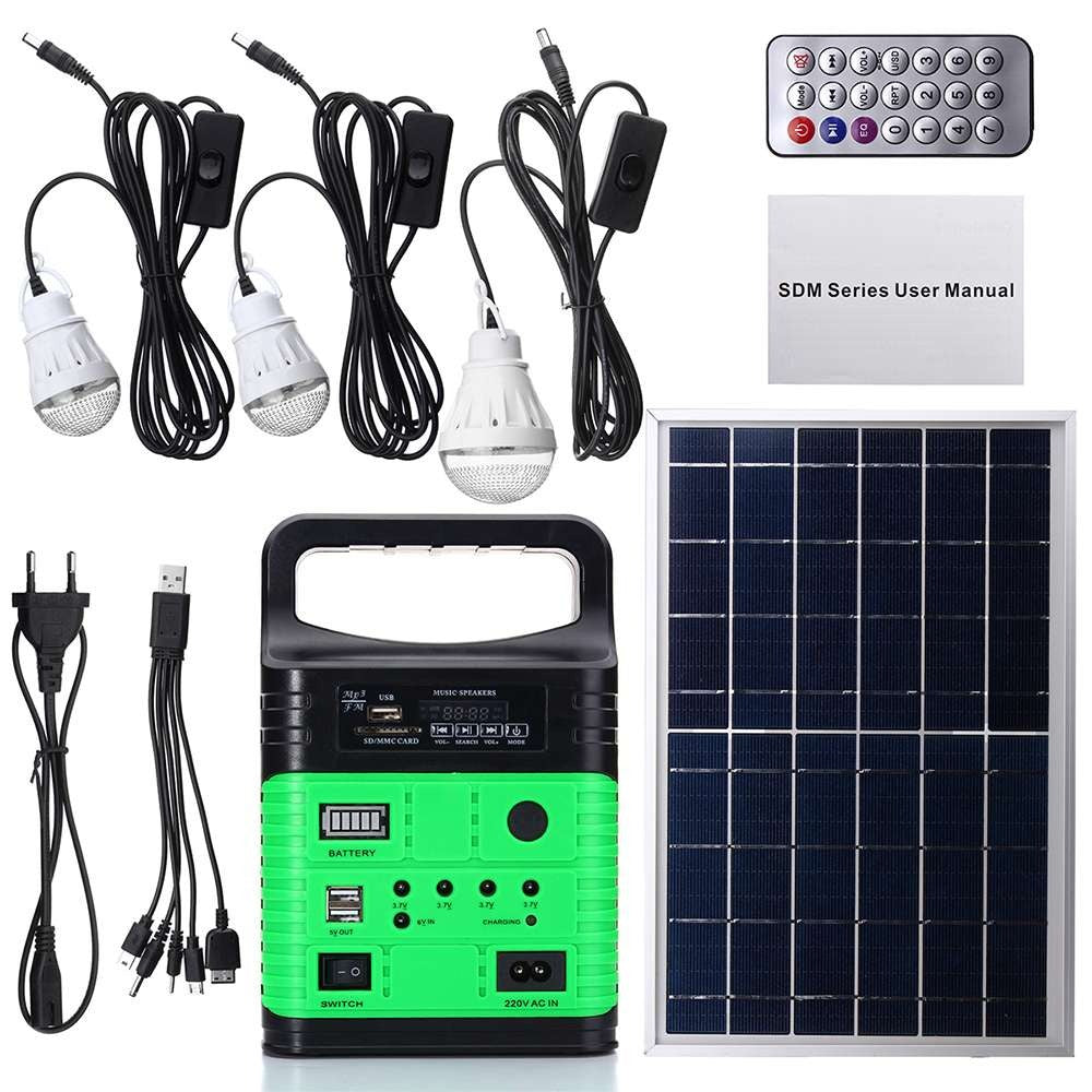 Portable Solar Generator Outdoor Power Solar Panel  LED Lighting System