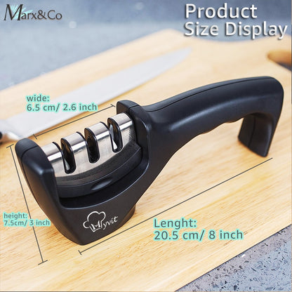 Knife Sharpener 3 Stage Tungsten Diamond & Ceramic