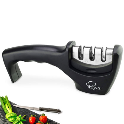 Knife Sharpener 3 Stage Tungsten Diamond & Ceramic